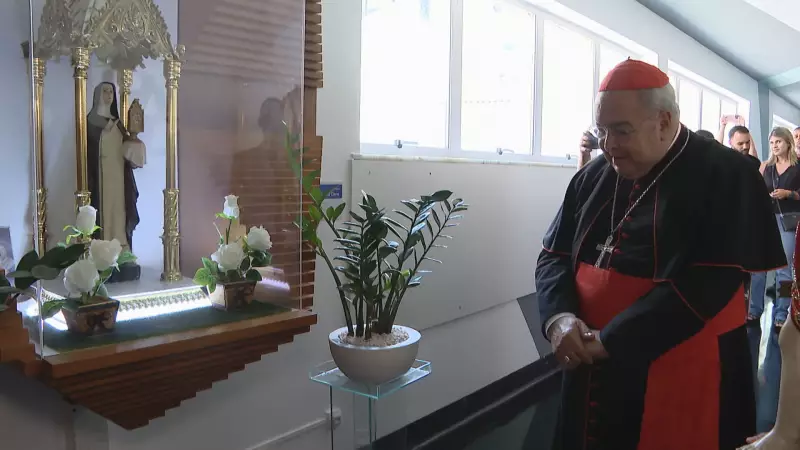 Arcebispo Dom Orani Tempesta leva imagem de São Sebastião ao Cristo Redentor e TV Globo