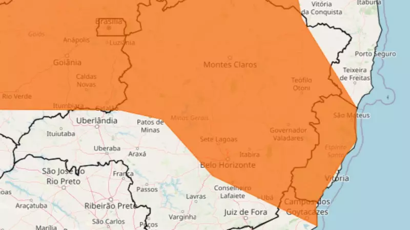 Aviso Laranja de Chuva Intensa Afeta BH e Mais 506 Municípios de MG Até Quarta