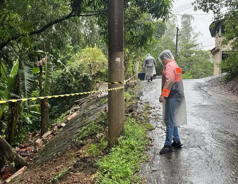 Barra Mansa registra quedas de árvore e poste após chuva intensa; sem vítimas