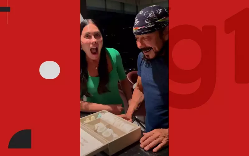 Bell Marques e esposa se emocionam ao descobrirem gravidez da nora em vídeo viral