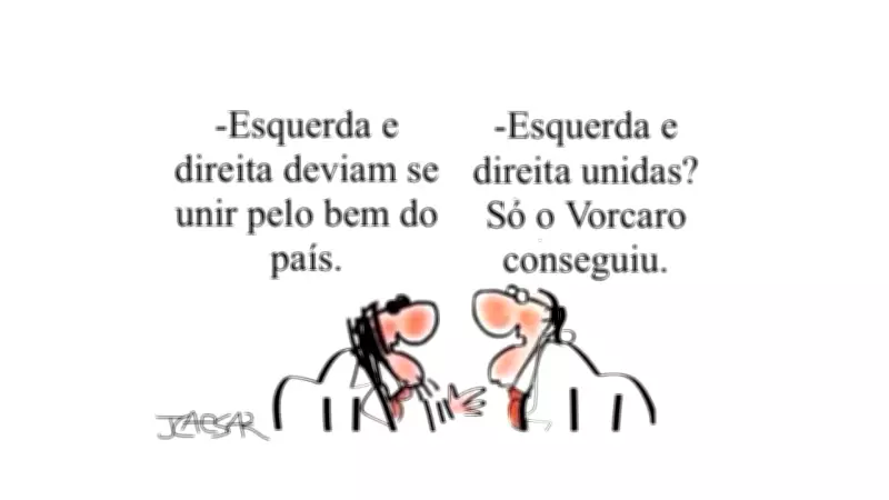 Charge de J.Caesar critica política brasileira em 29 de janeiro
