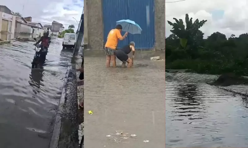 Chuva de pequeno volume causa alagamentos e transtornos em bairros de Feira de Santana