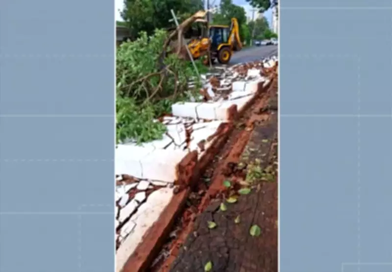 Chuva intensa derruba muro de cemitério e causa alagamentos em Americana, SP