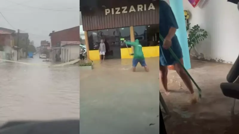 Chuvas intensas alagam Jericoacoara e expõem problemas de infraestrutura no Ceará