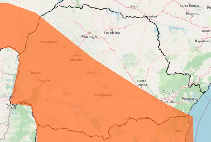 Chuvas intensas e alertas de tempestade atingem o Paraná neste fim de semana