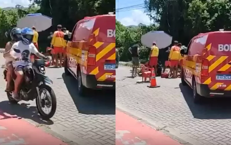 Ciclista morre eletrocutado após fio de telecomunicações cair sobre ele na Joaquina, em Florianópolis