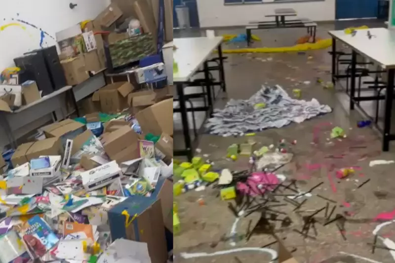 Crianças de 8, 9 e 11 anos depredam escola pública em assentamento de MS