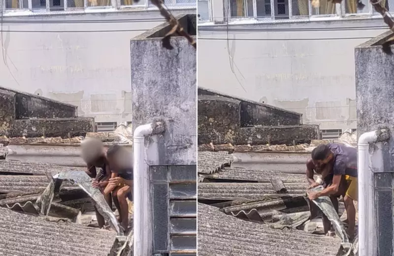 Dois homens são presos por furto de calhas no Centro de Campos