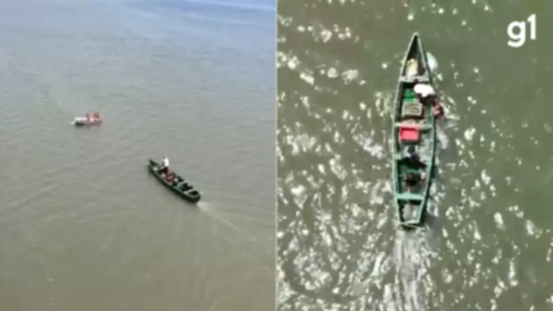 Drone flagra salvamento heroico de casal que caiu de barco no Rio Tramandaí, RS
