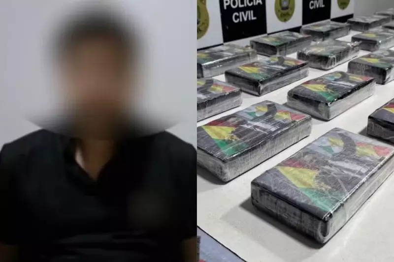 Estudante é condenado a 5 anos por tráfico após transportar 30 tabletes de cocaína
