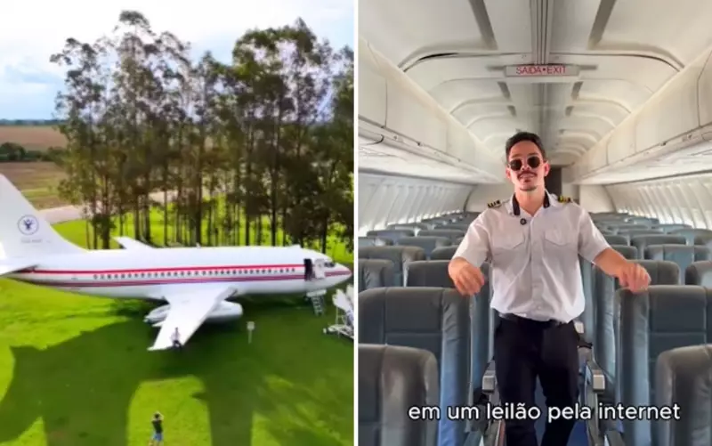 Família compra Boeing 737-200 em leilão e transforma em atração turística em Goiás