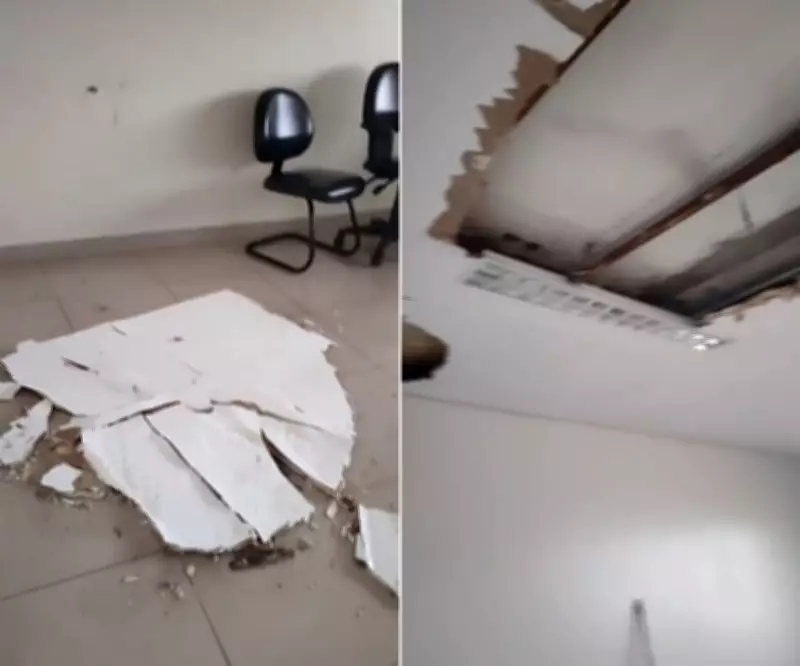 Forro do Centro de Saúde São José em Campinas cai durante chuva; ninguém se fere