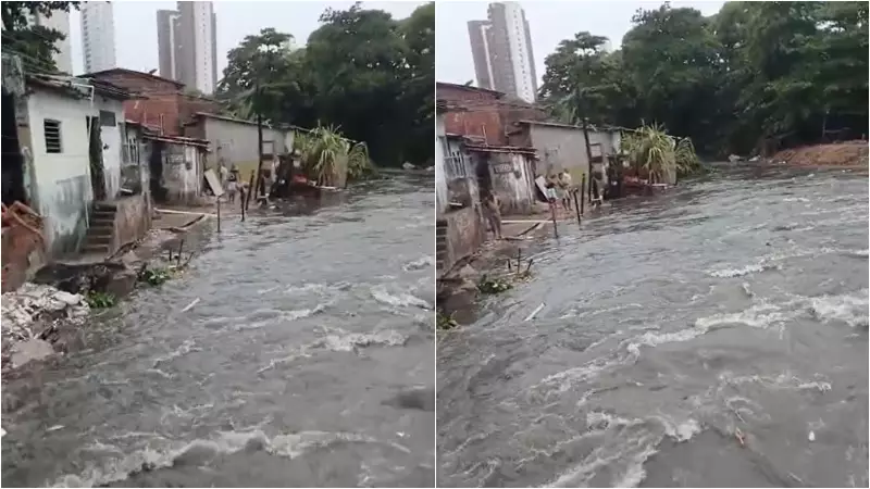 Fortes chuvas causam alagamentos e quedas de árvores na Grande Fortaleza nesta terça-feira