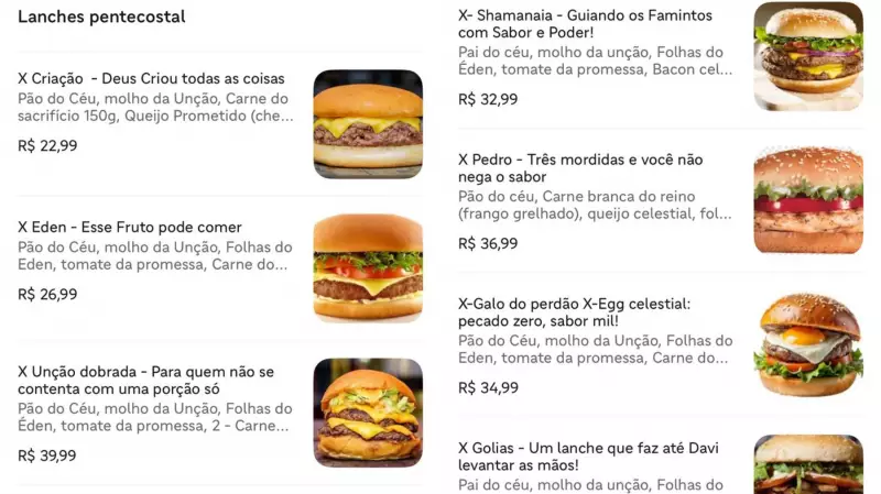 Hamburgueria evangélica viraliza no Paraná com lanches bíblicos e ambiente de louvor