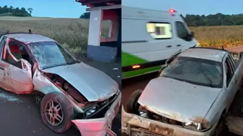 Homem é esfaqueado, perseguido e morre após capotamento provocado por agressor em Mercedes, PR