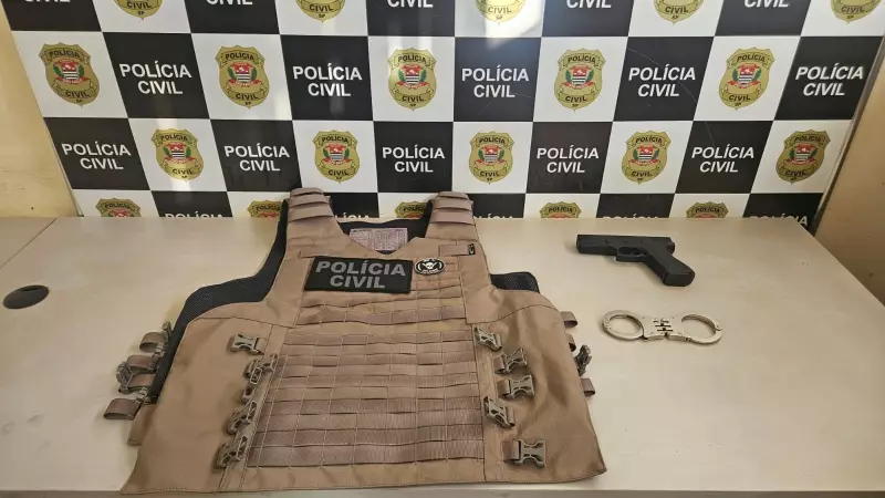 Homem é preso por cárcere privado em Igaraçu do Tietê com simulacro de arma e itens de polícia