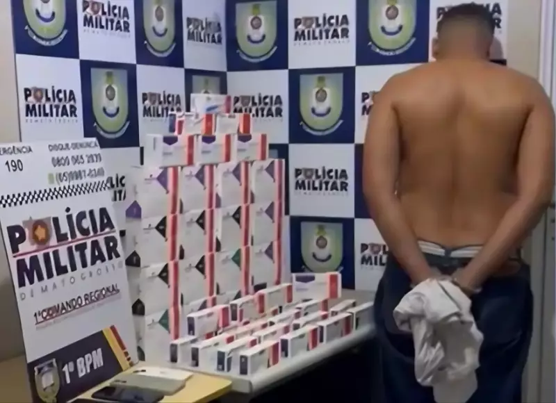 Homem preso em Cuiabá suspeito de roubar canetas emagrecedoras de farmácia