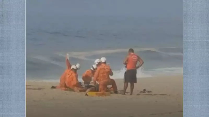 Idoso de 70 anos morre afogado em Maricá com mar agitado