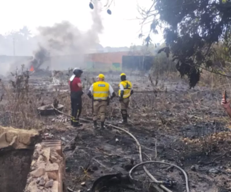 Incêndio de grandes proporções atinge chácara em Rio Largo, Alagoas