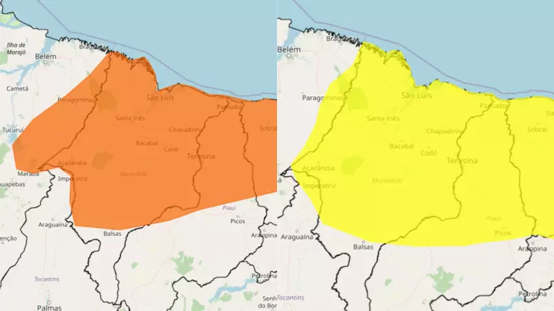 Inmet emite alertas laranja e amarelo para chuvas intensas em todo o Maranhão