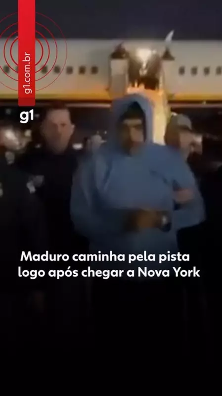 Maduro chega algemado a Nova York após captura dos EUA; vídeo autenticado