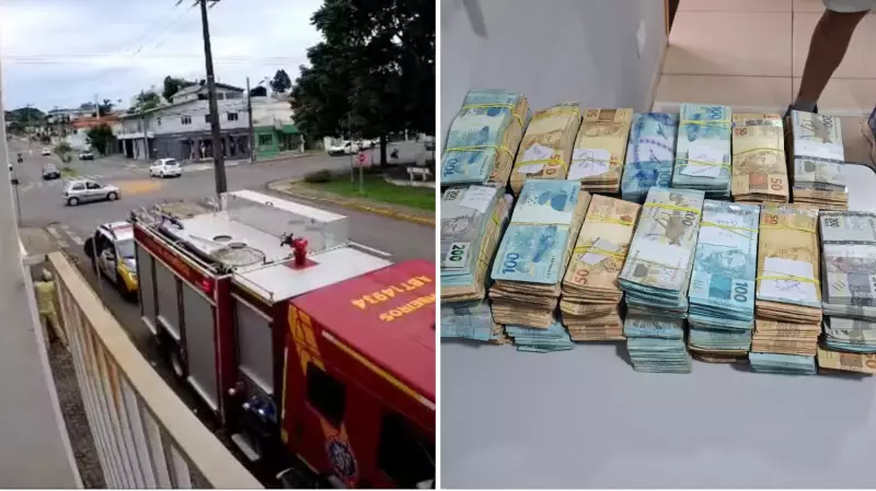 Mais de R$ 1,2 milhão é jogado pela janela durante operação policial no Paraná