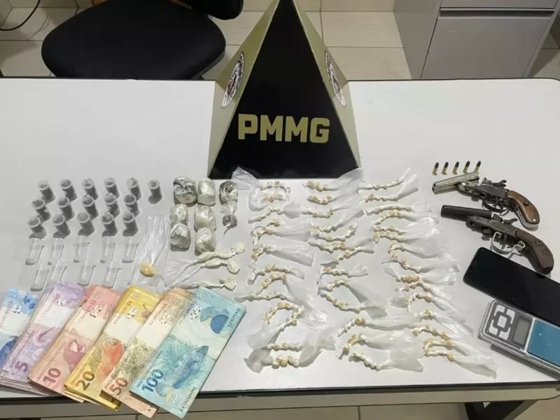 Mãe é presa após PM encontrar drogas e armas do filho adolescente em Capitão Andrade
