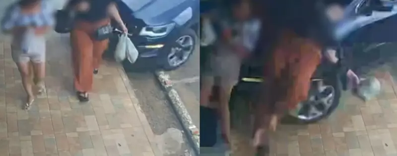 Mãe e filha atropeladas na calçada em Altamira: acidente filmado