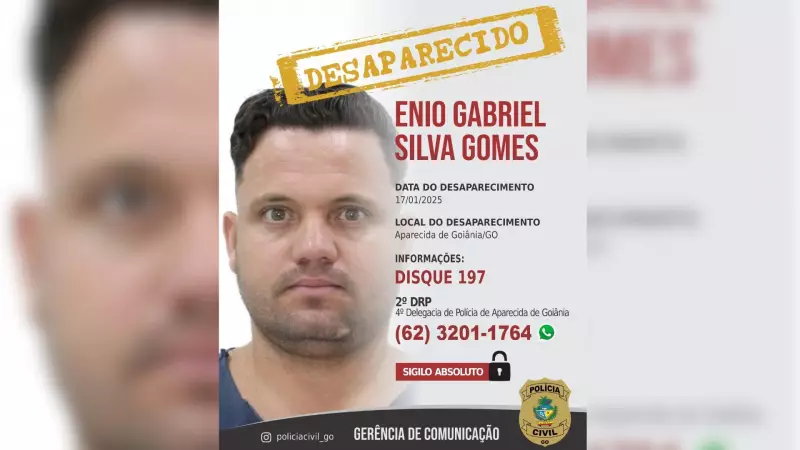 Motorista de aplicativo desaparece após sair para trabalhar em Aparecida de Goiânia