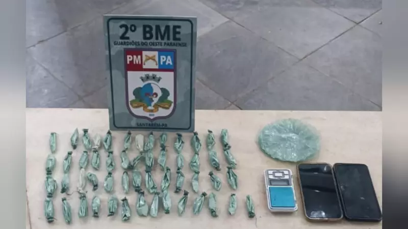 Motorista tenta fugir da PM em Santarém, furando sinal vermelho, e é preso com drogas