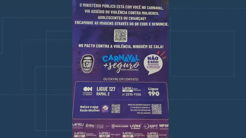 MPRJ intensifica campanha contra assédio no carnaval com fiscalização e orientação