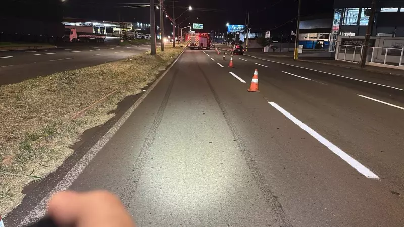 Mulher de 33 anos morre em acidente com fuga na BR-369 em Londrina