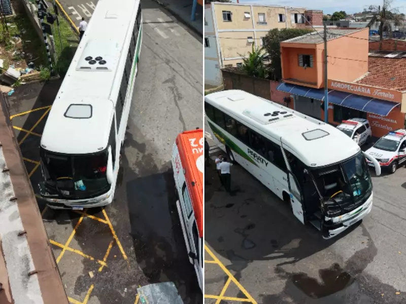 Ônibus com trabalhadores da Latam colide contra trem em São Carlos, SP, sem feridos