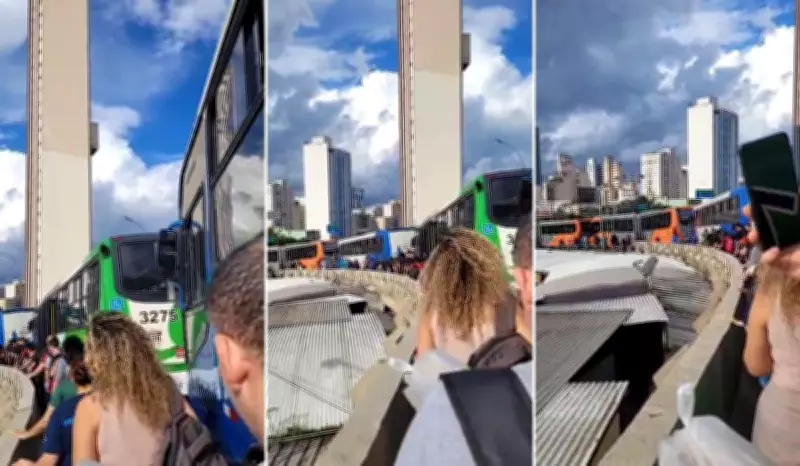 Ônibus quebrado paralisa Terminal Central de Campinas e obriga passageiros a embarcar no viaduto