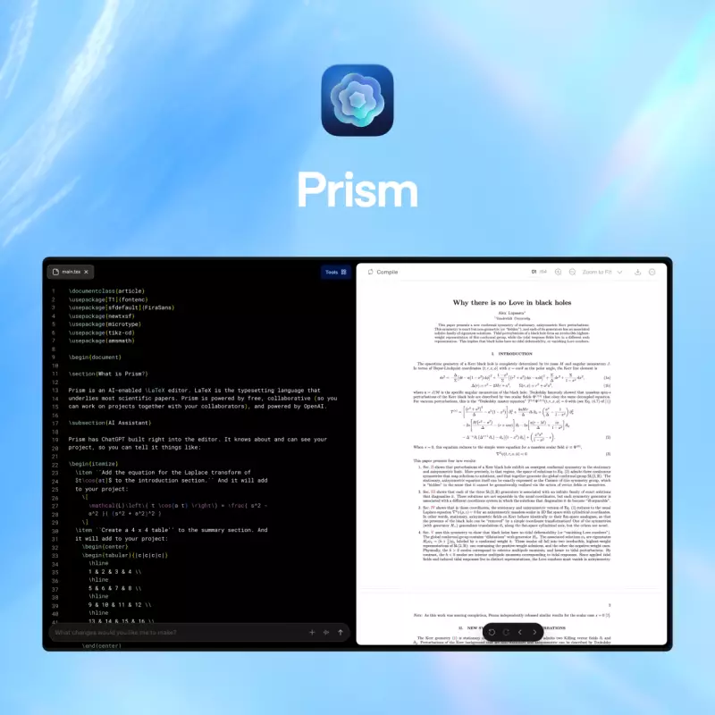 OpenAI lança Prism: editor científico com IA para pesquisas acadêmicas