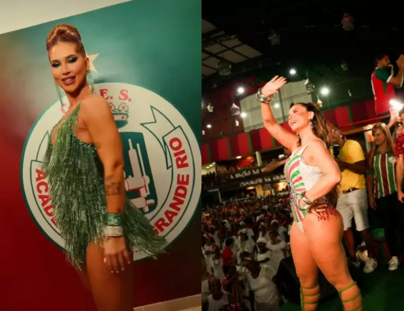 Paolla Oliveira ofusca Virginia Fonseca em ensaio da Grande Rio