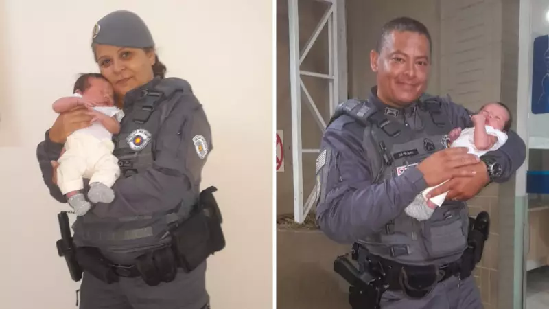 Policiais salvam bebê de 14 dias que engasgou com leite em Vargem, SP