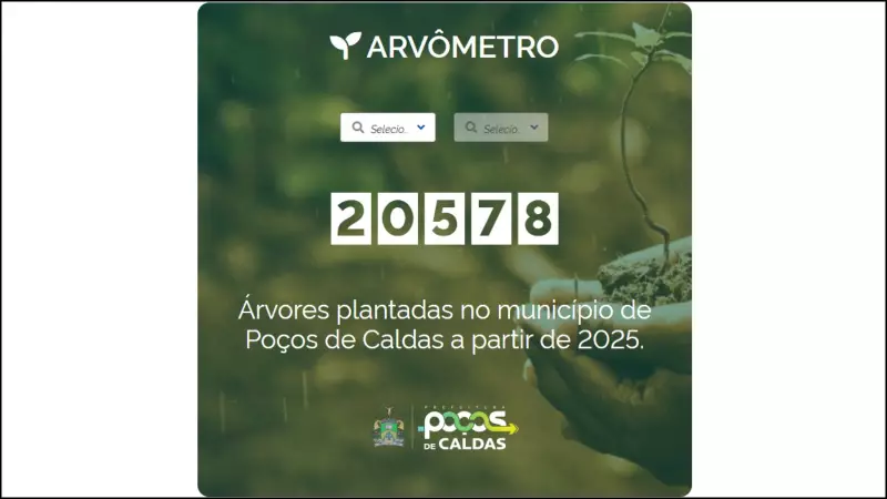Poços de Caldas lança Arvômetro para monitorar plantio de árvores com transparência