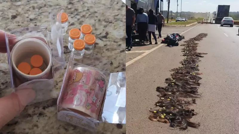PRF apreende tirzepatida proibida e cabelo humano em ônibus com passageiras paraguaias no Paraná