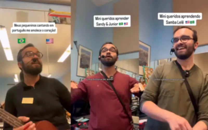 Professor brasileiro nos EUA viraliza ao ensinar 'O Leãozinho' e encanta Caetano Veloso