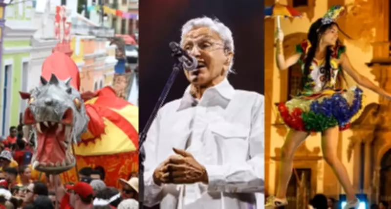Prévias do Carnaval agitam Recife e Olinda com Caetano Veloso e tradições culturais