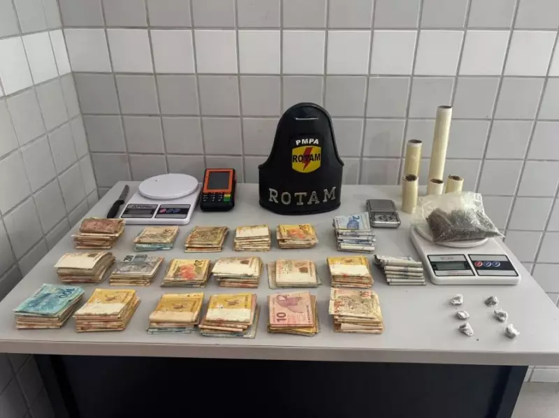 Rotam prende suspeito de tráfico com quase R$ 18 mil em Belém