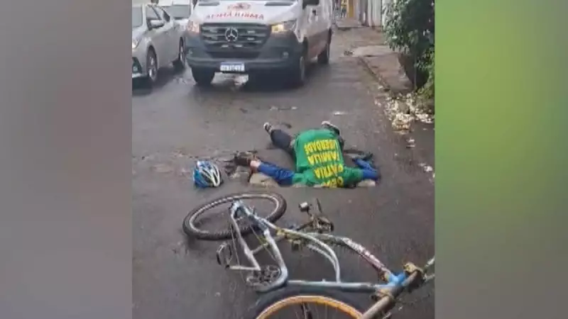 Samu acionado para boneco em buraco: protesto em Vila Velha gera alerta