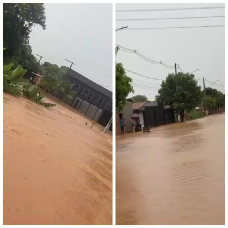 Temporal causa alagamentos e desaloja famílias em Várzea da Palma, MG