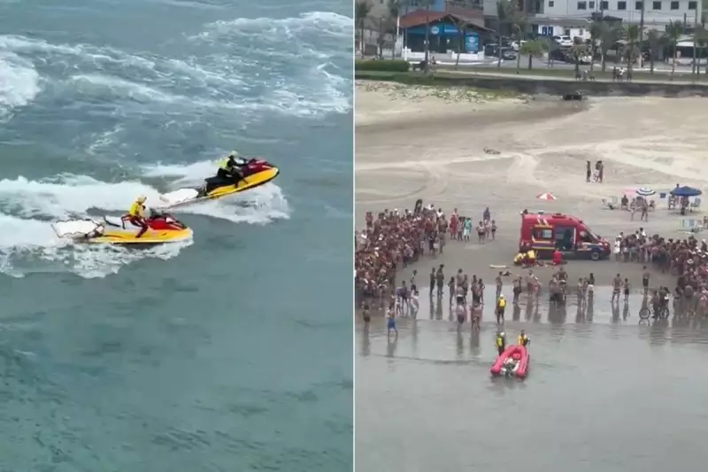 Tio morre e menino de 10 anos fica grave após afogamento em Praia Grande