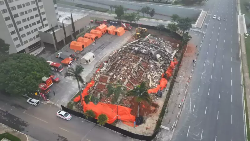 Torre Palace: Escombros viram cenário de treinamento após implosão em Brasília