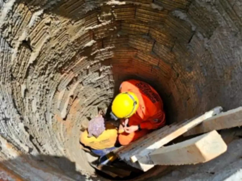 Trabalhadora cai em fossa de 4,5 metros em obra e é resgatada por bombeiros em Lucas do Rio Verde