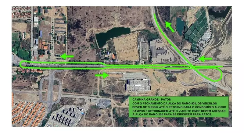 Trânsito da BR-230 em Campina Grande tem alteração por obras do DNIT