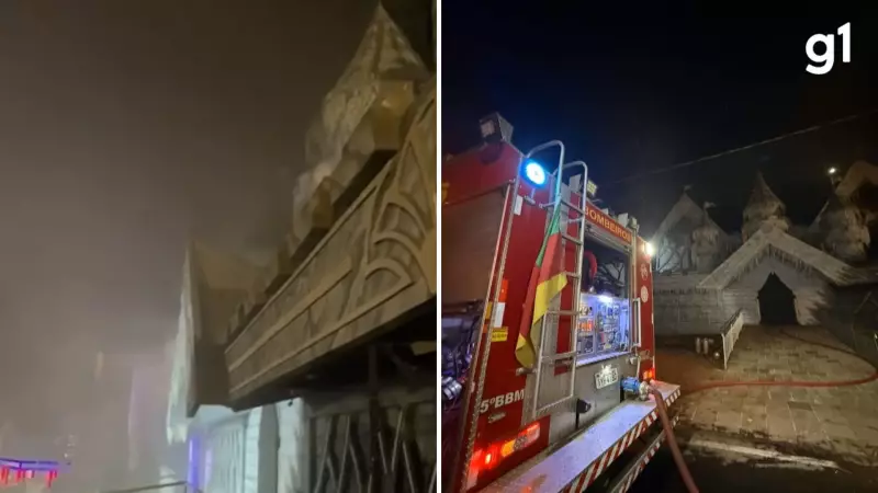 Três indiciados por furto e incêndio em Castelo de Gelo de Gramado