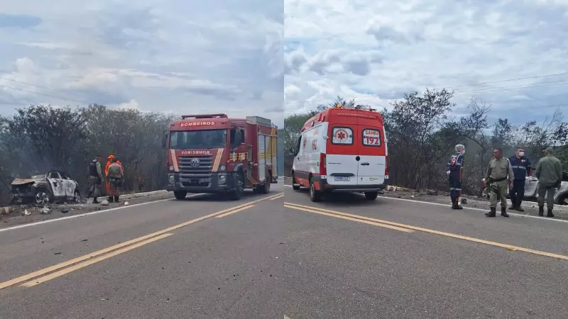 Três mortos em colisão frontal na BR-407 após ultrapassagem perigosa no Piauí